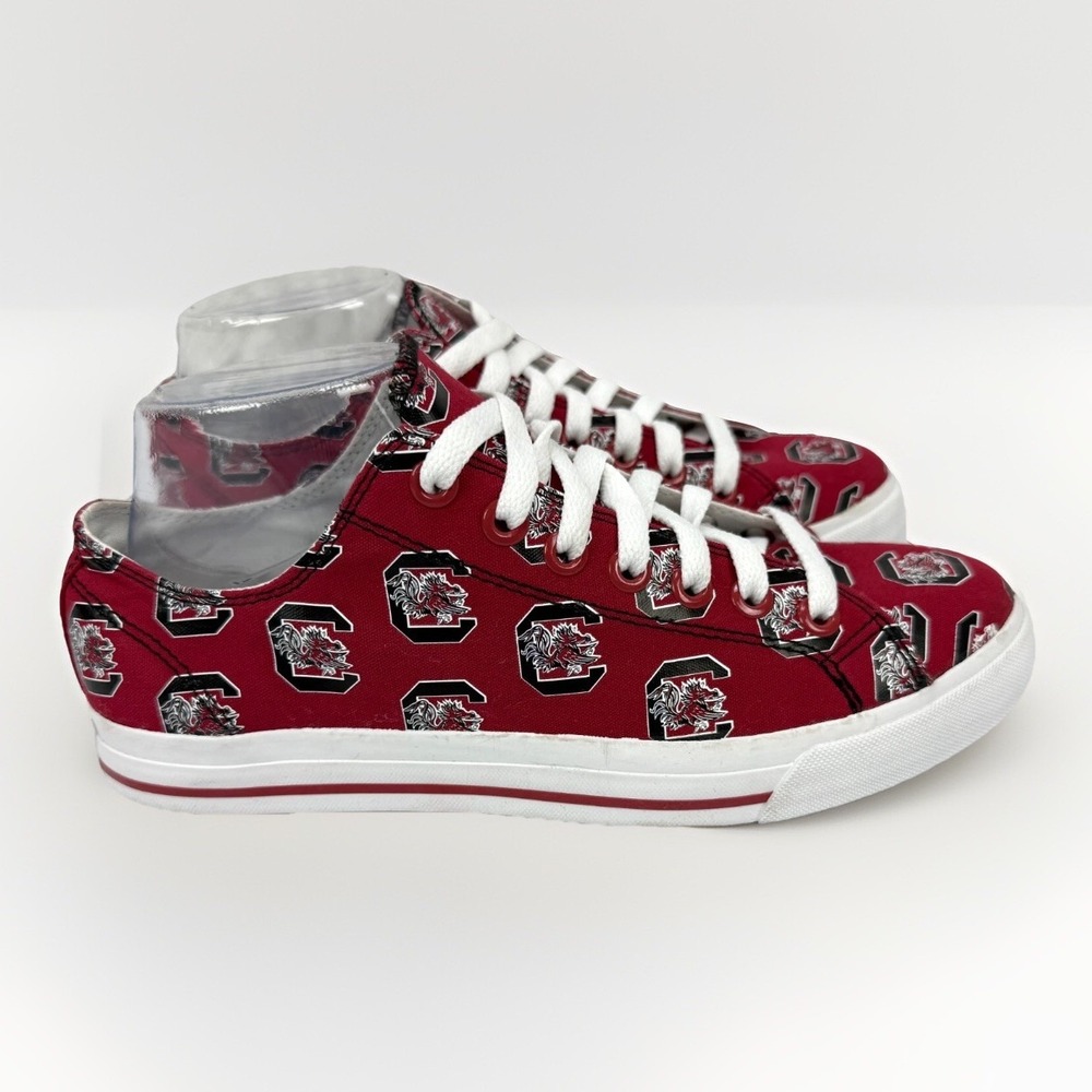 Row One South Carolina Gamecocks SEC Lace Up Canvas Sneakers‎ Womens 8 Mens 6.5